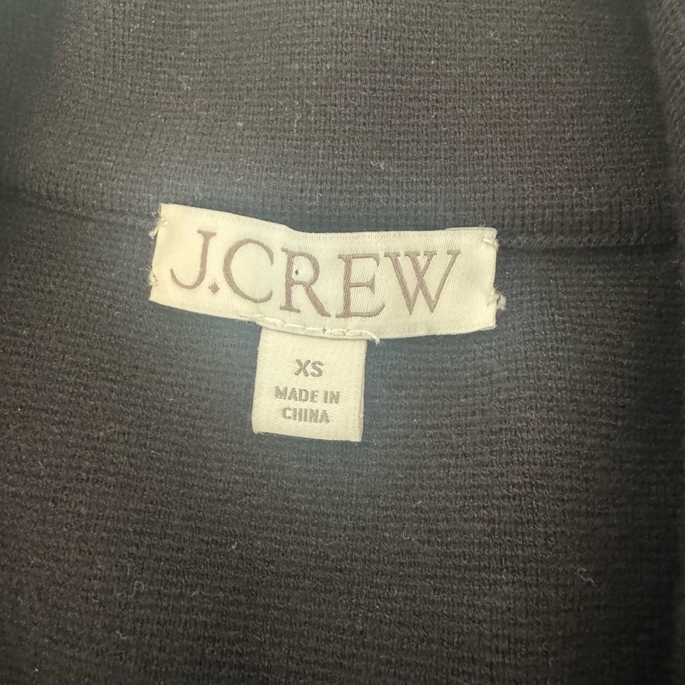 J. Crew Waisted Stretch Sweater Blazer Black Classic Chic Office Comfy Size XS - Picture 8 of 10